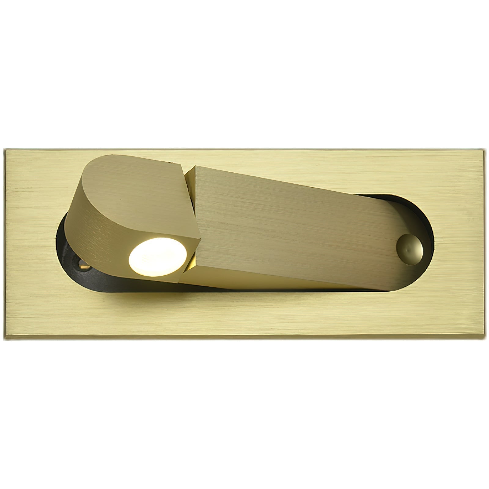 Aplique de pared LED rectangular empotrado ajustable moderno 1 luz