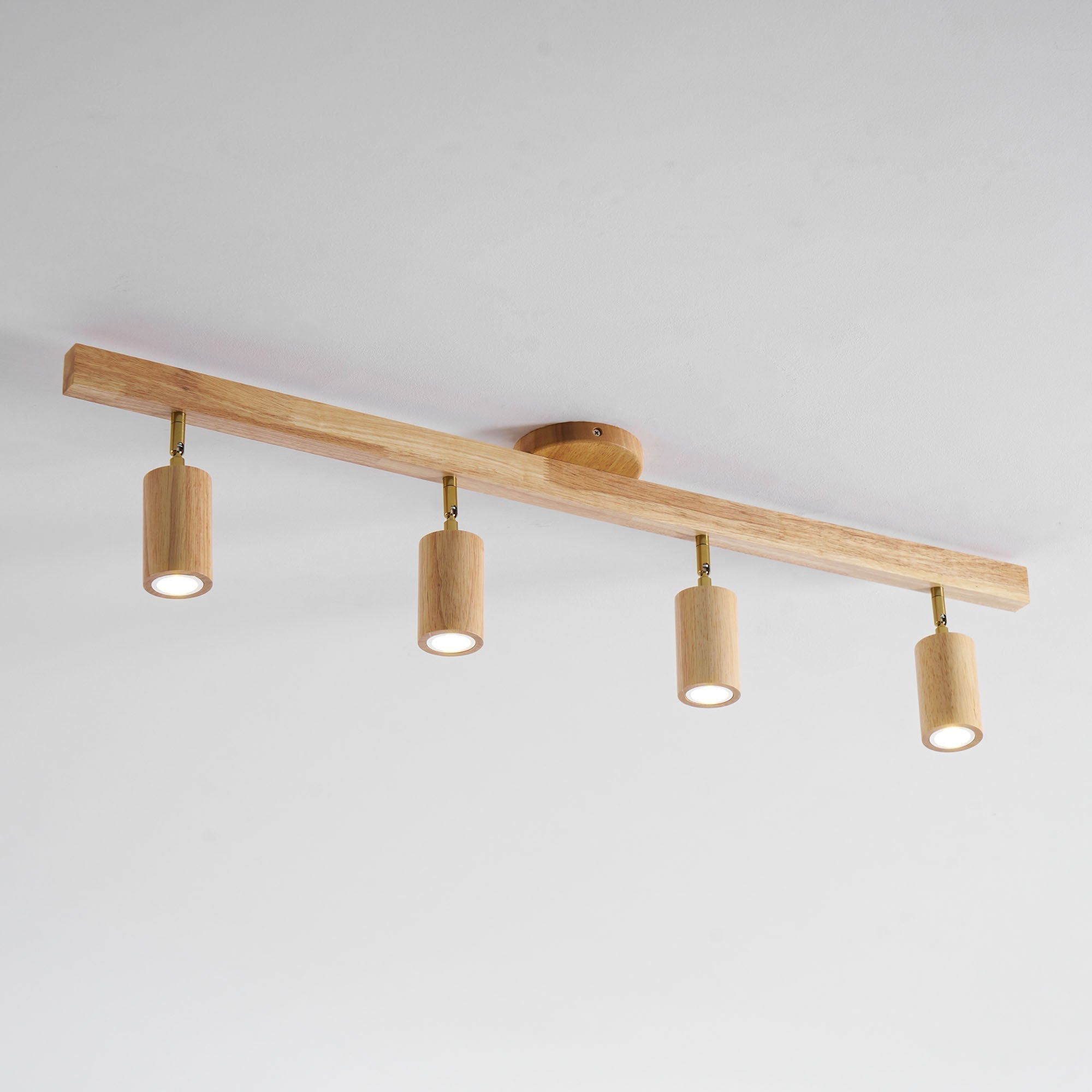 Foco ajustable japonés de madera con LED 1 luz
