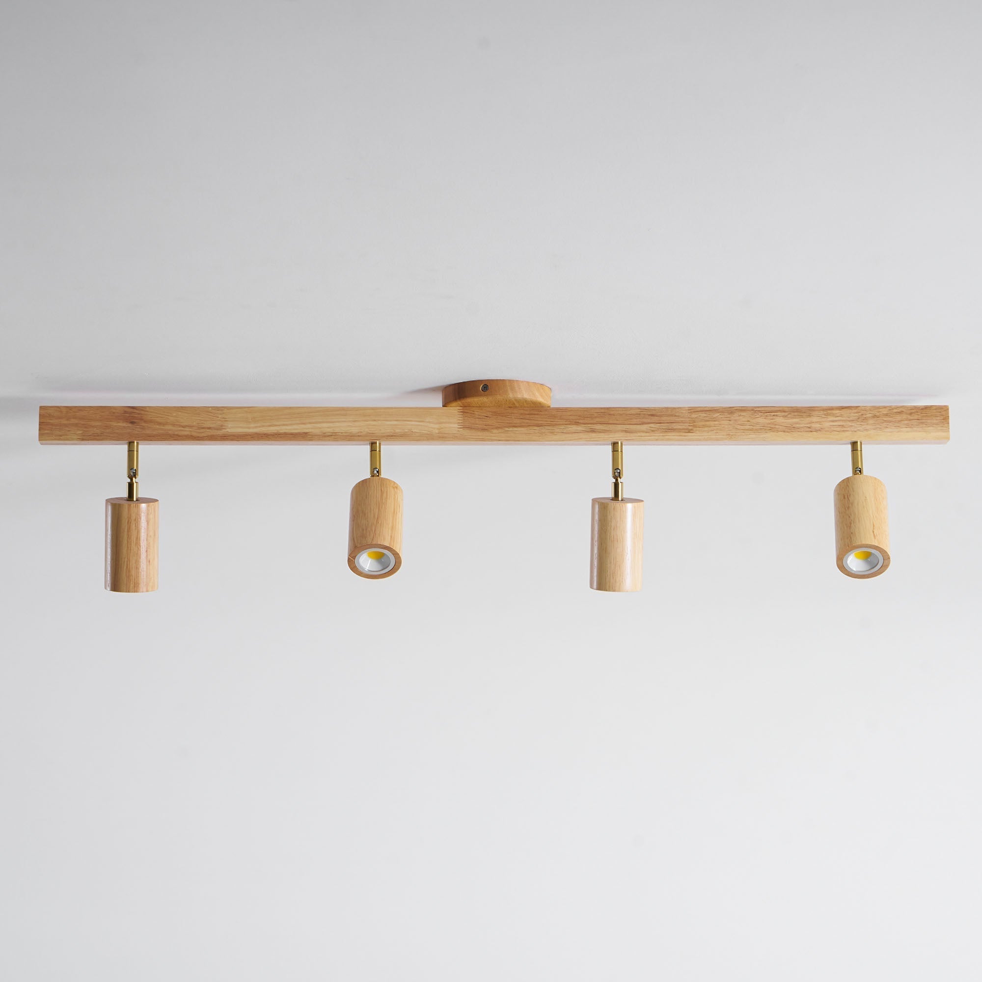 Foco ajustable japonés de madera con LED 1 luz