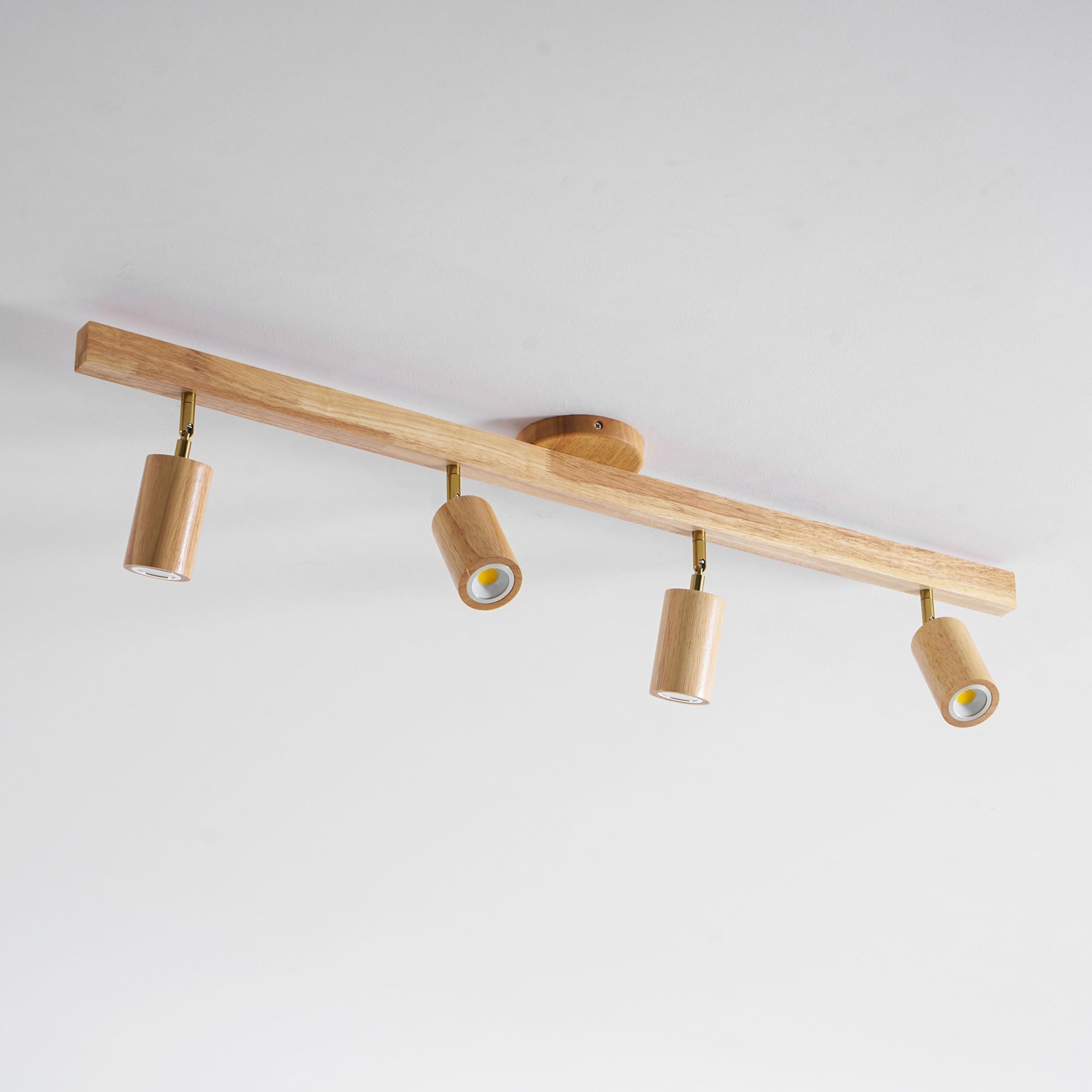 Foco ajustable japonés de madera con LED 1 luz