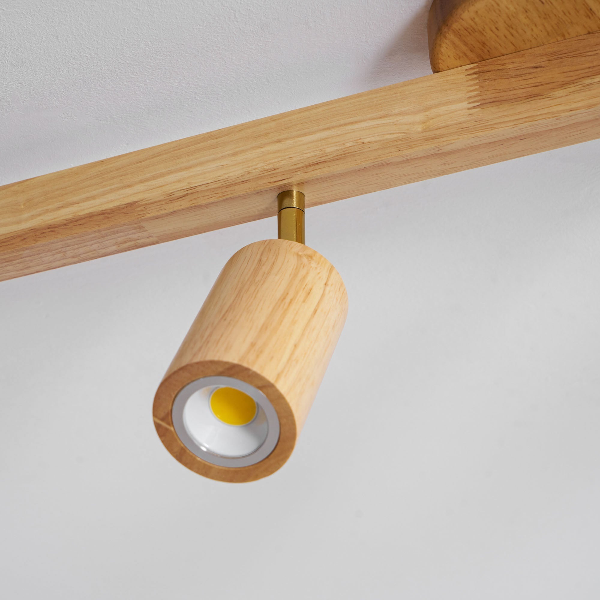 Foco ajustable japonés de madera con LED 1 luz