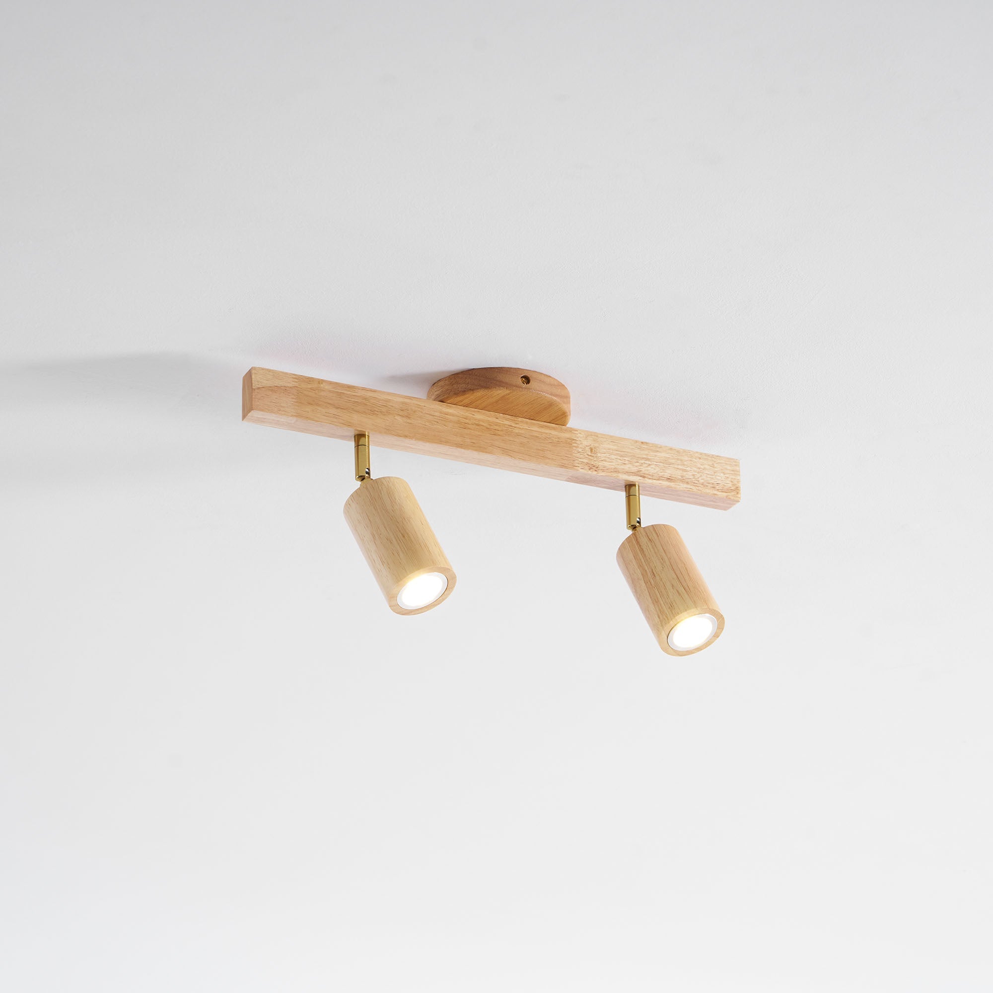 Foco ajustable japonés de madera con LED 1 luz