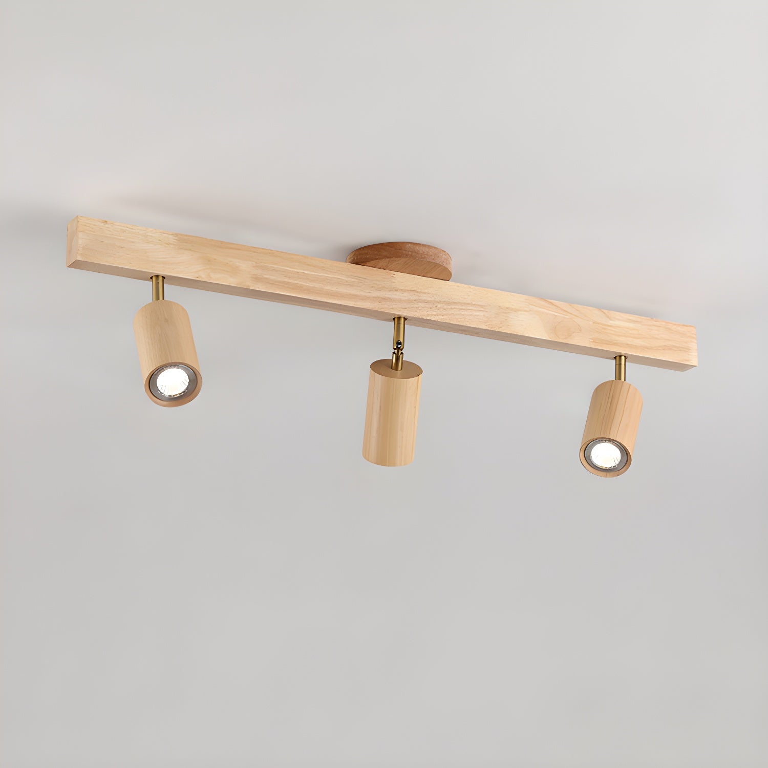 Foco ajustable japonés de madera con LED 1 luz