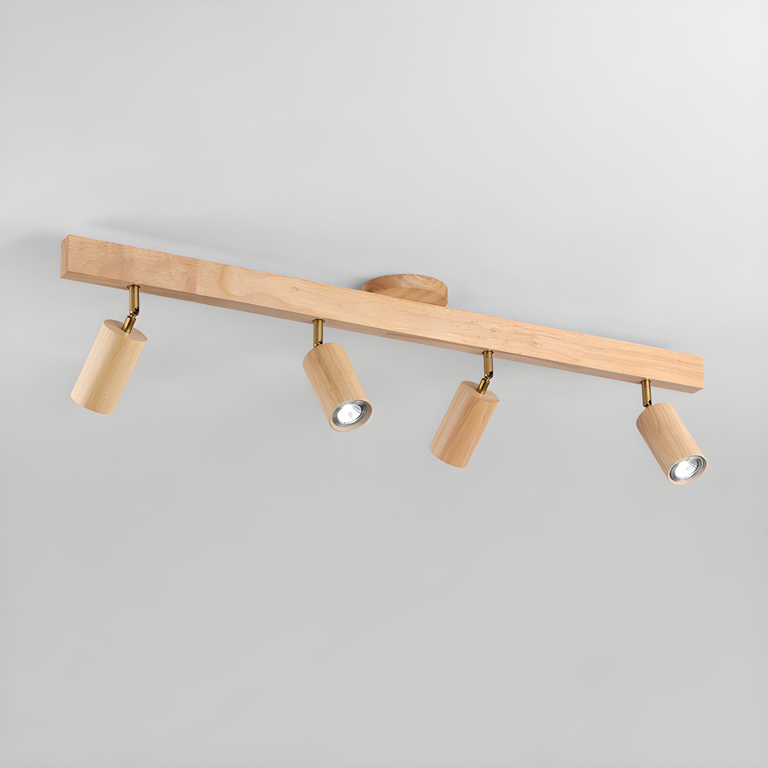 Foco ajustable japonés de madera con LED 1 luz