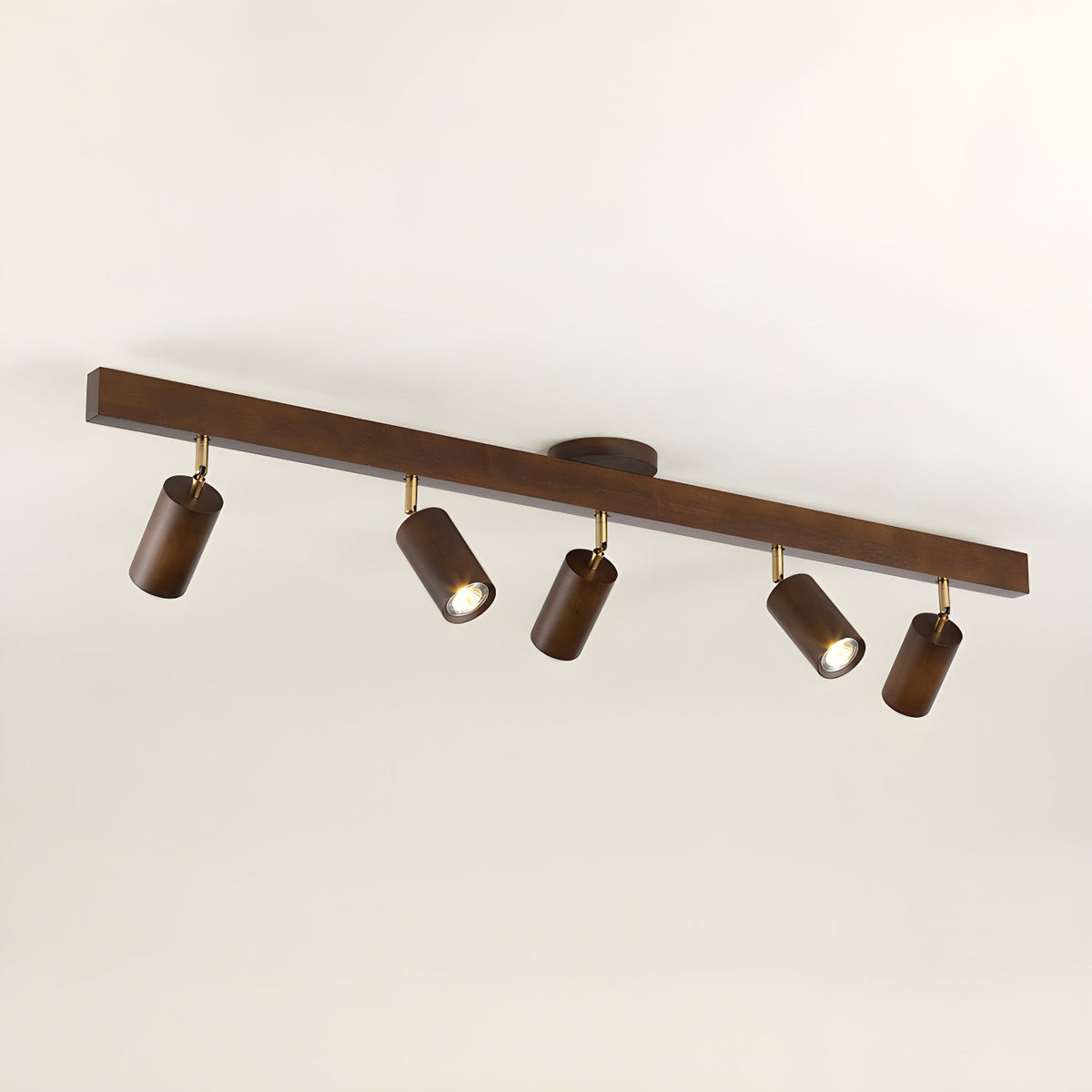 Faretto regolabile giapponese in legno con LED a 1 luce