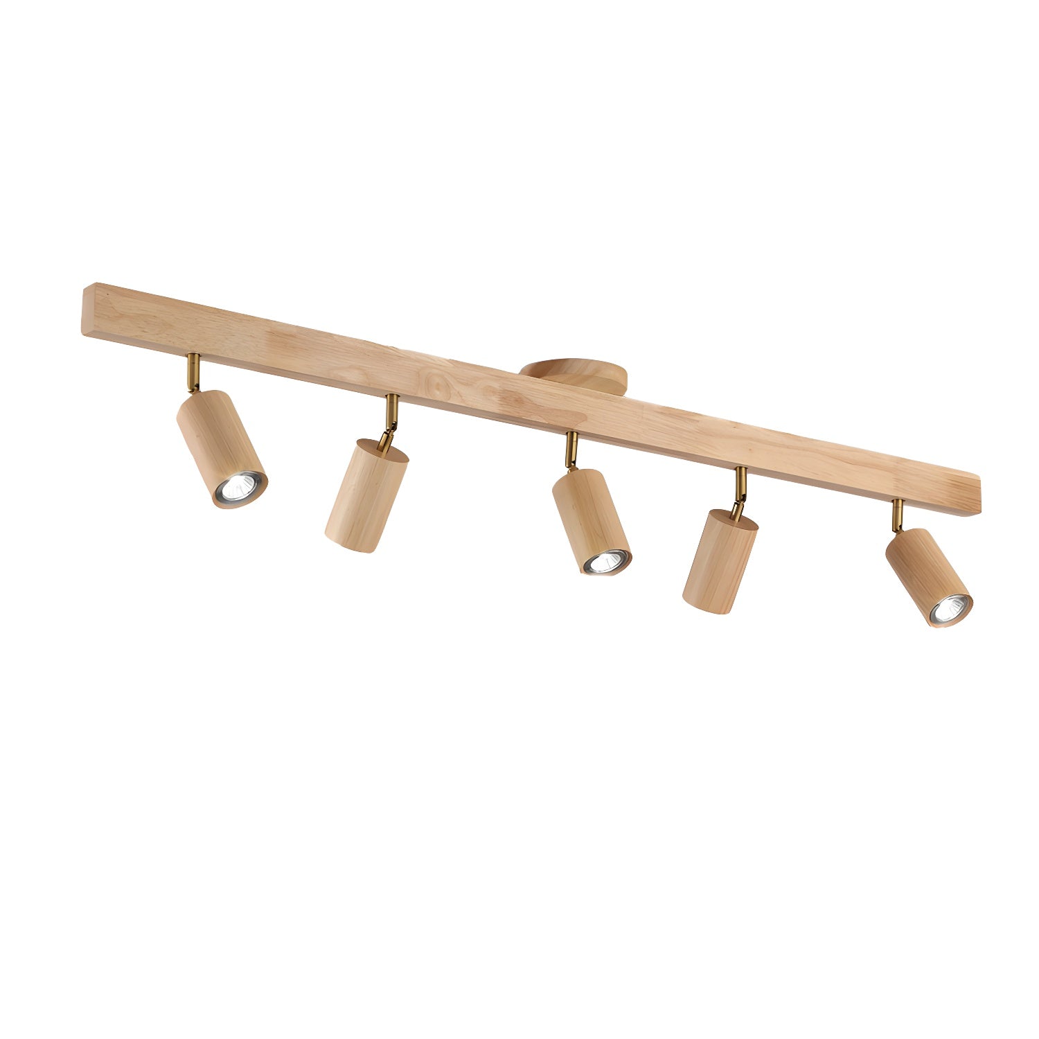 Foco ajustable japonés de madera con LED 1 luz