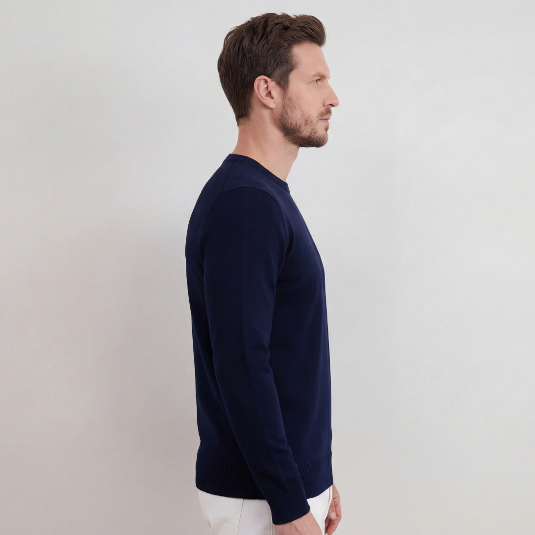 Marineblå Crewneck Sweater