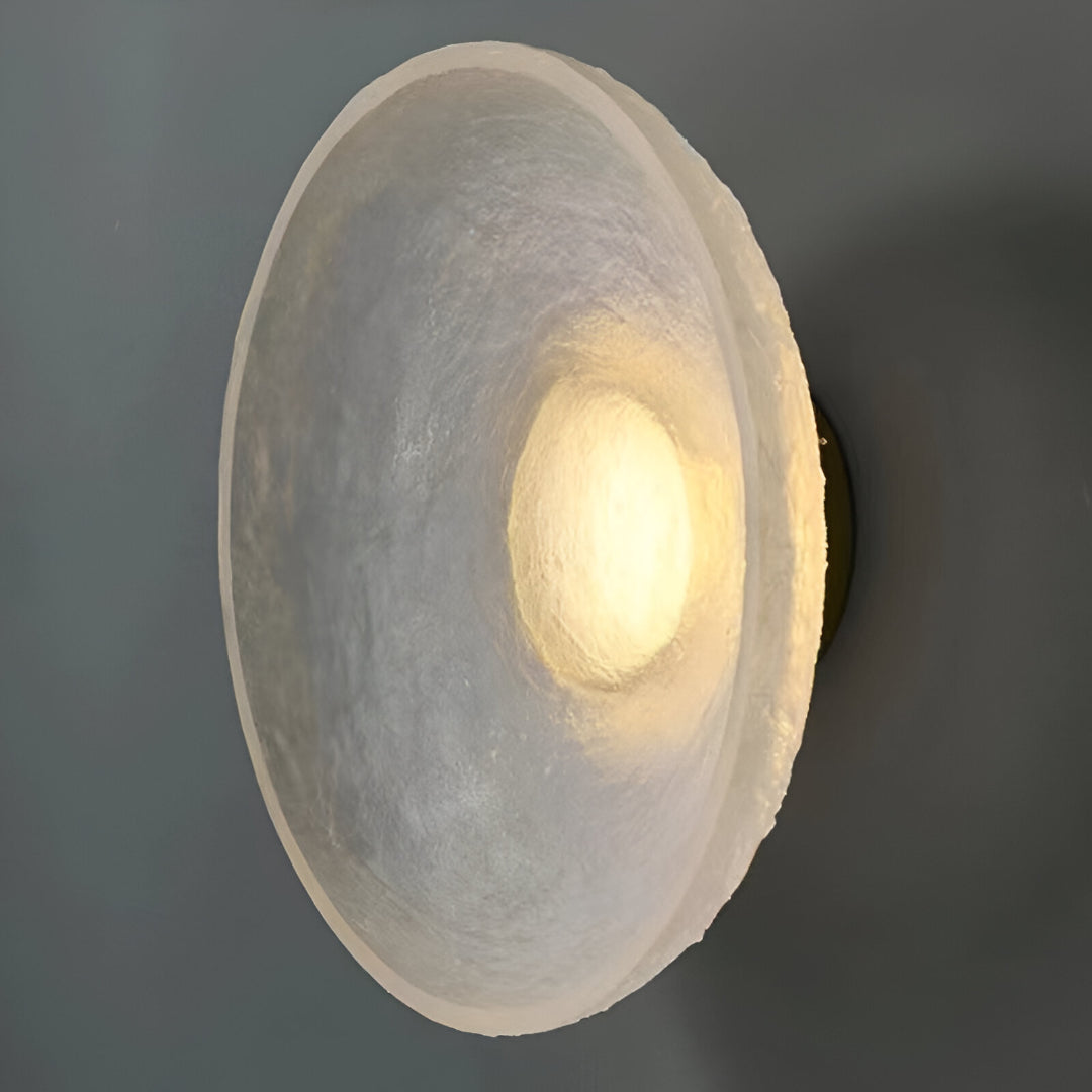 Aplique de pared moderno minimalista redondo de resina LED de 1 luz