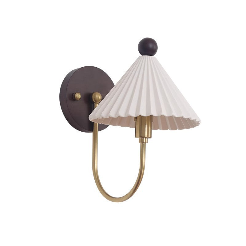 Retro nordischer Keramik Falten Wandleuchter LED 1-Flammig