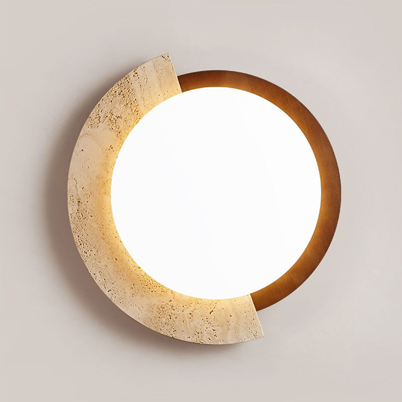 Retro Travertin geometrische LED-Deckenleuchte 1-flammig