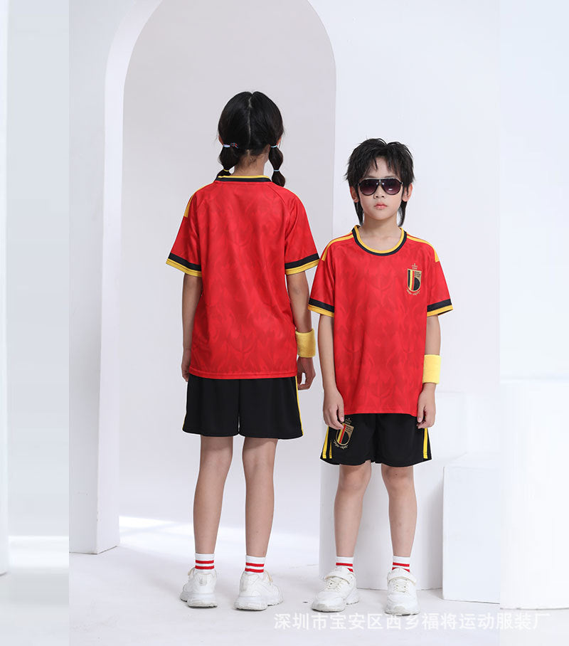 Voetbalshirt en korte broek set voor kinderen België
