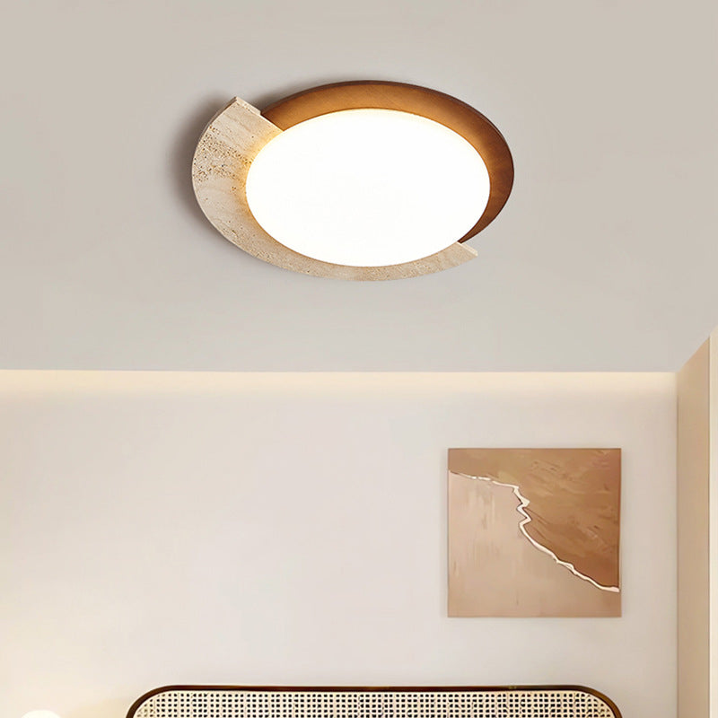 Retro Travertin geometrische LED-Deckenleuchte 1-flammig