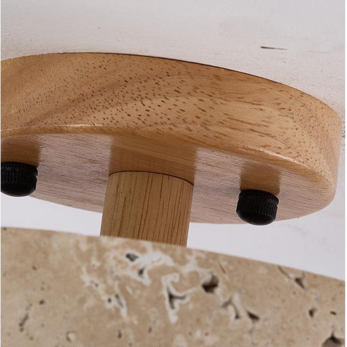 Lámpara de techo LED redonda de travertino minimalista moderna de 1 luz