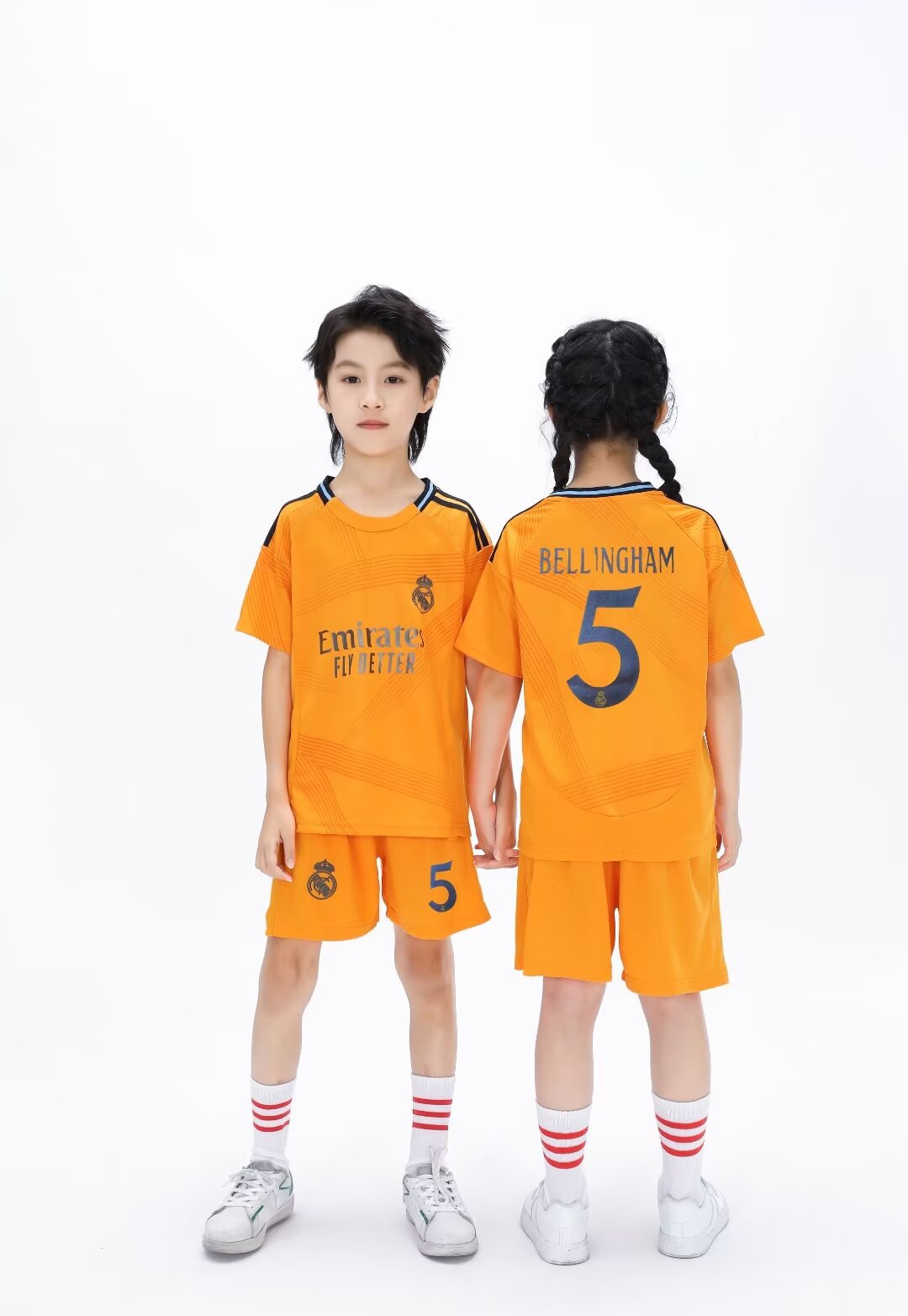Conjunto de camiseta y pantalones cortos de fútbol para niños Real Madrid – Jude Bellingham