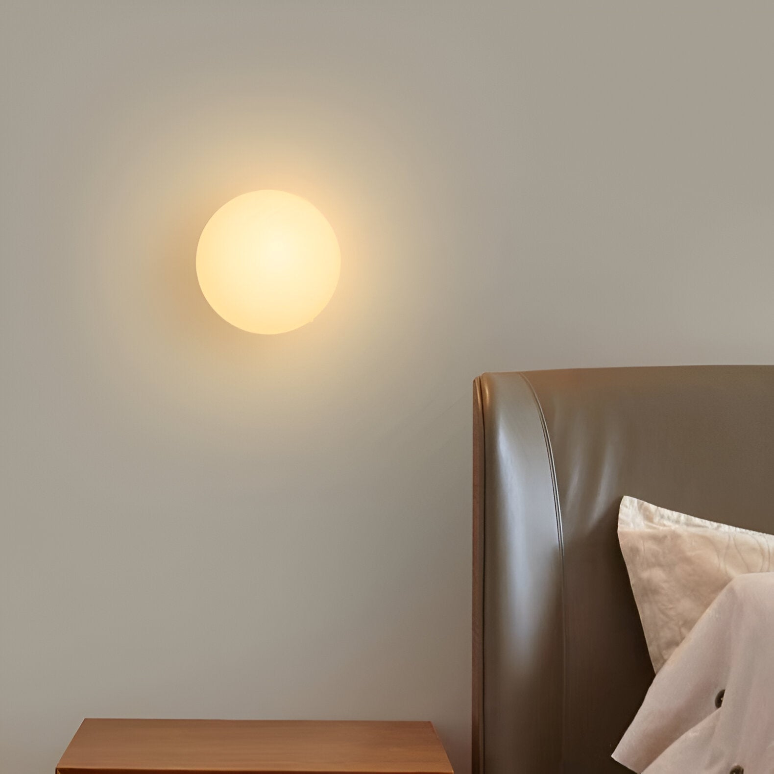 Applique da parete rotonda in vetro minimalista LED 1 luce