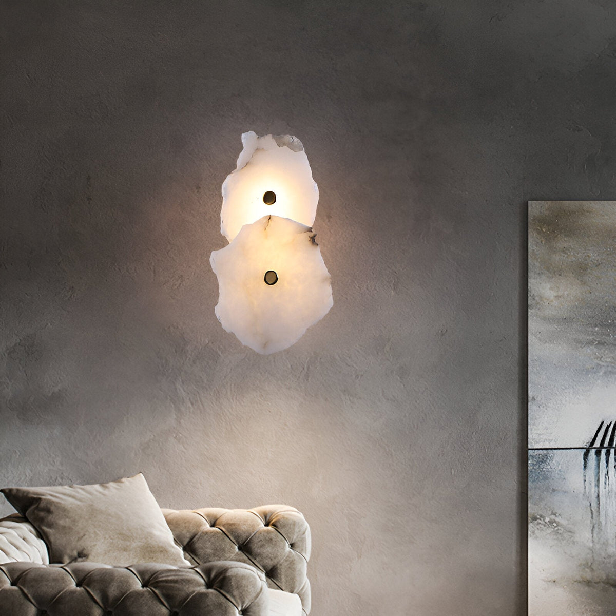 Applique da parete in marmo irregolare moderna LED 1 luce