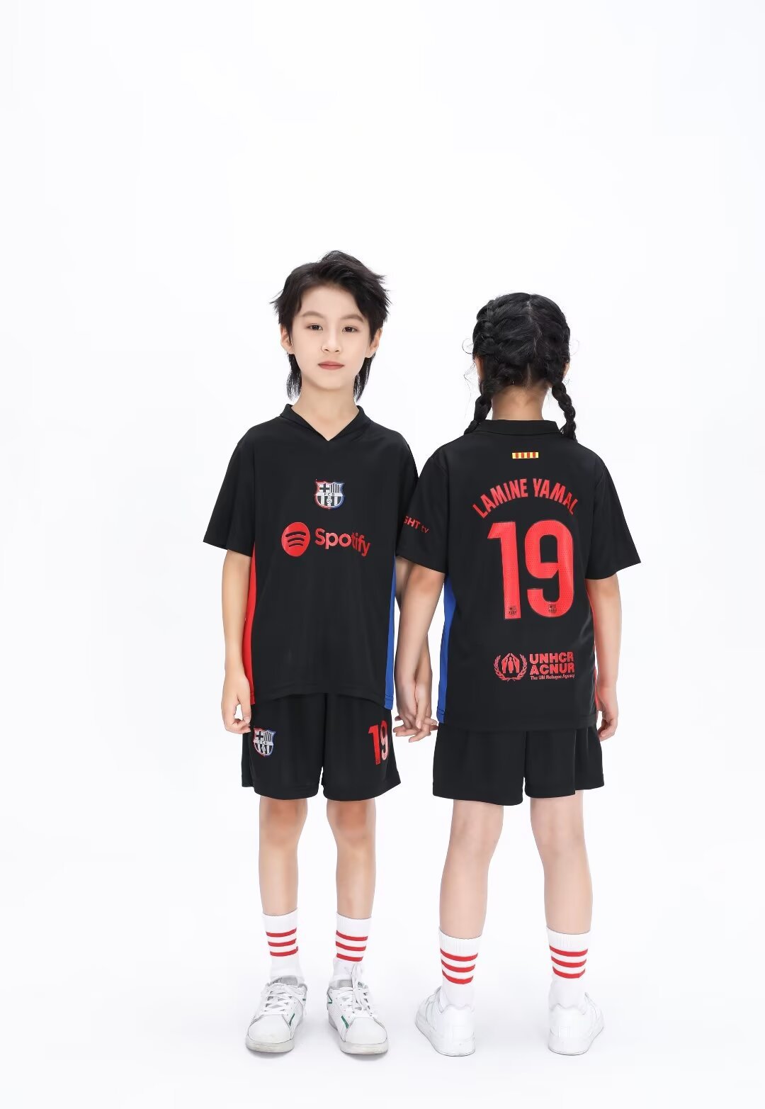 Conjunto de Camiseta y Pantalones Cortos de Fútbol para Niños Barcelona – Lamine Yamal