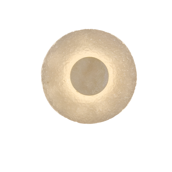 Applique da parete rotonda in travertino e acrilico moderna LED 1 luce