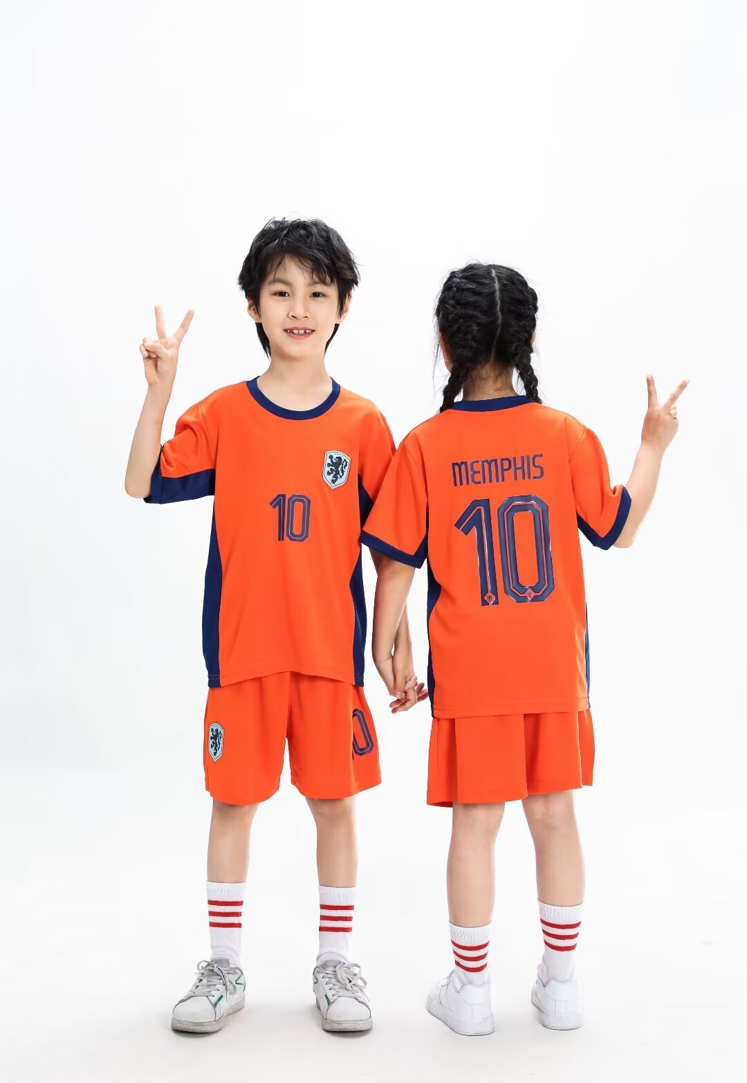 Kinder Fußballtrikot & Shorts Set Niederlande - Memphis Depay