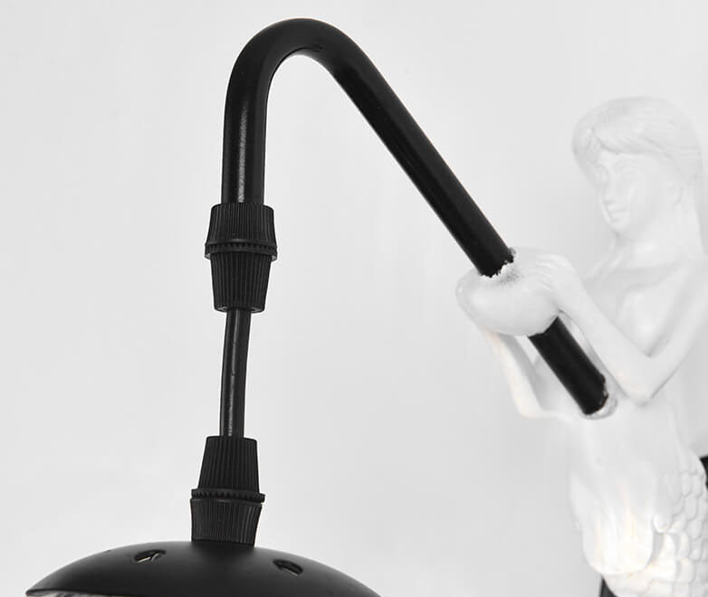 Aplique de pared vintage con globo de vidrio de sirena de 1 luz