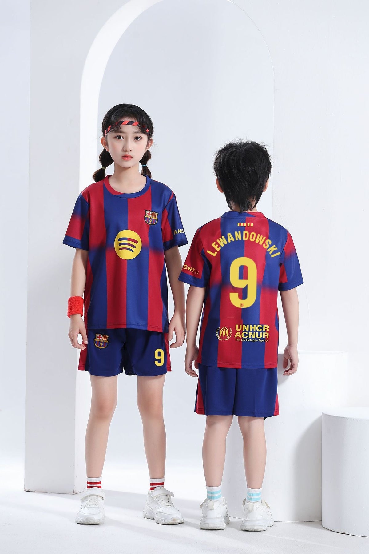 Kinder Fußballtrikot & Shorts Set Barcelona – Lewandowski