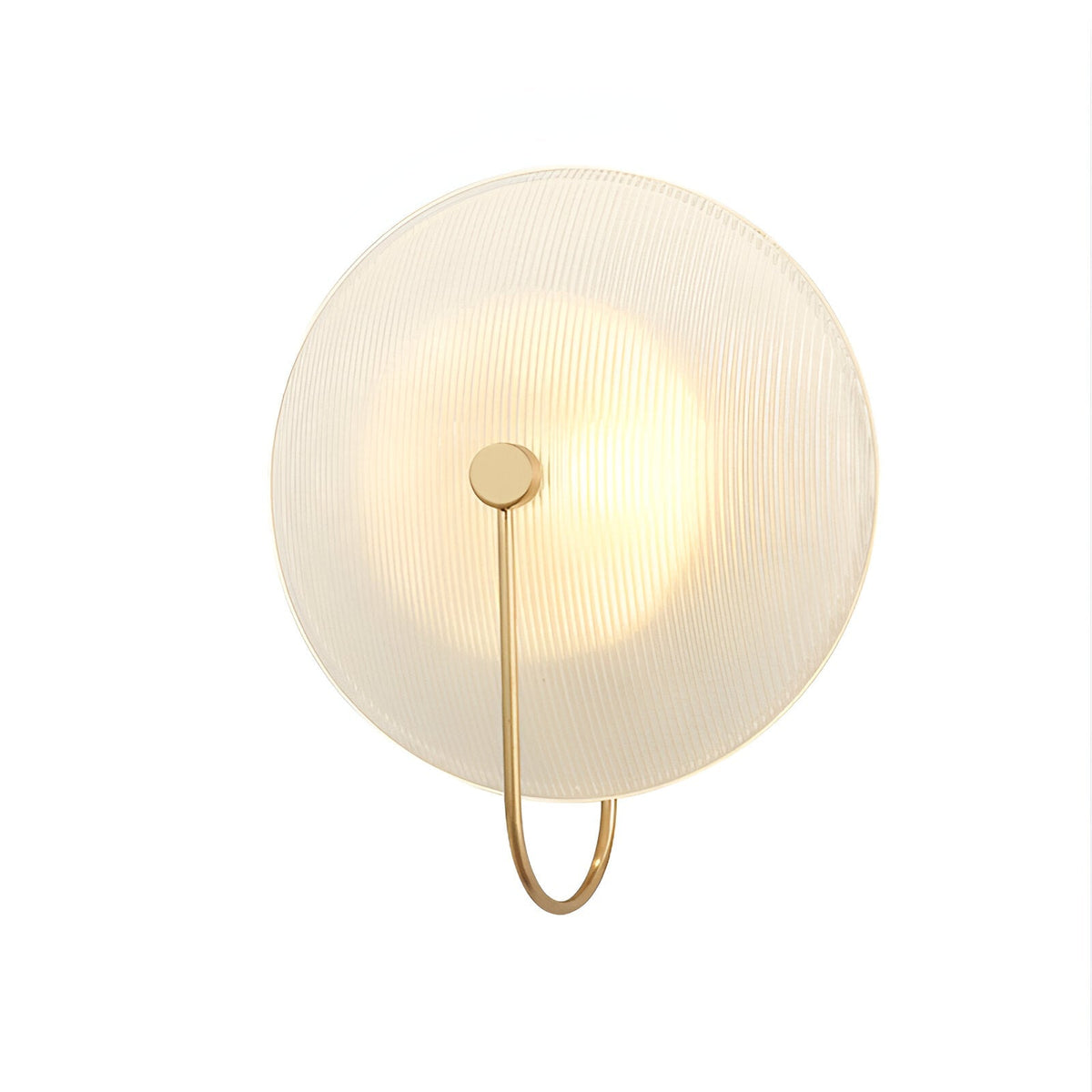 Applique da parete postmoderna nordica rotonda in vetro satinato LED 1 luce