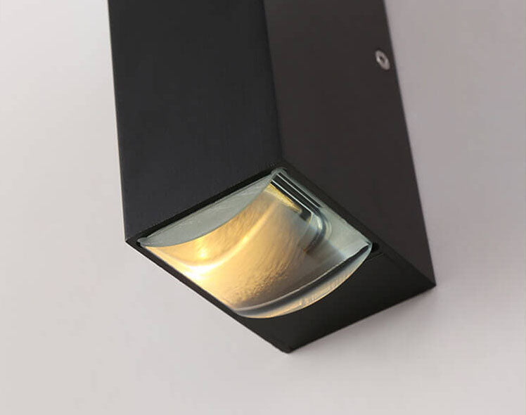 Aplique de pared LED rectangular moderno para exteriores 1 luz Ip65