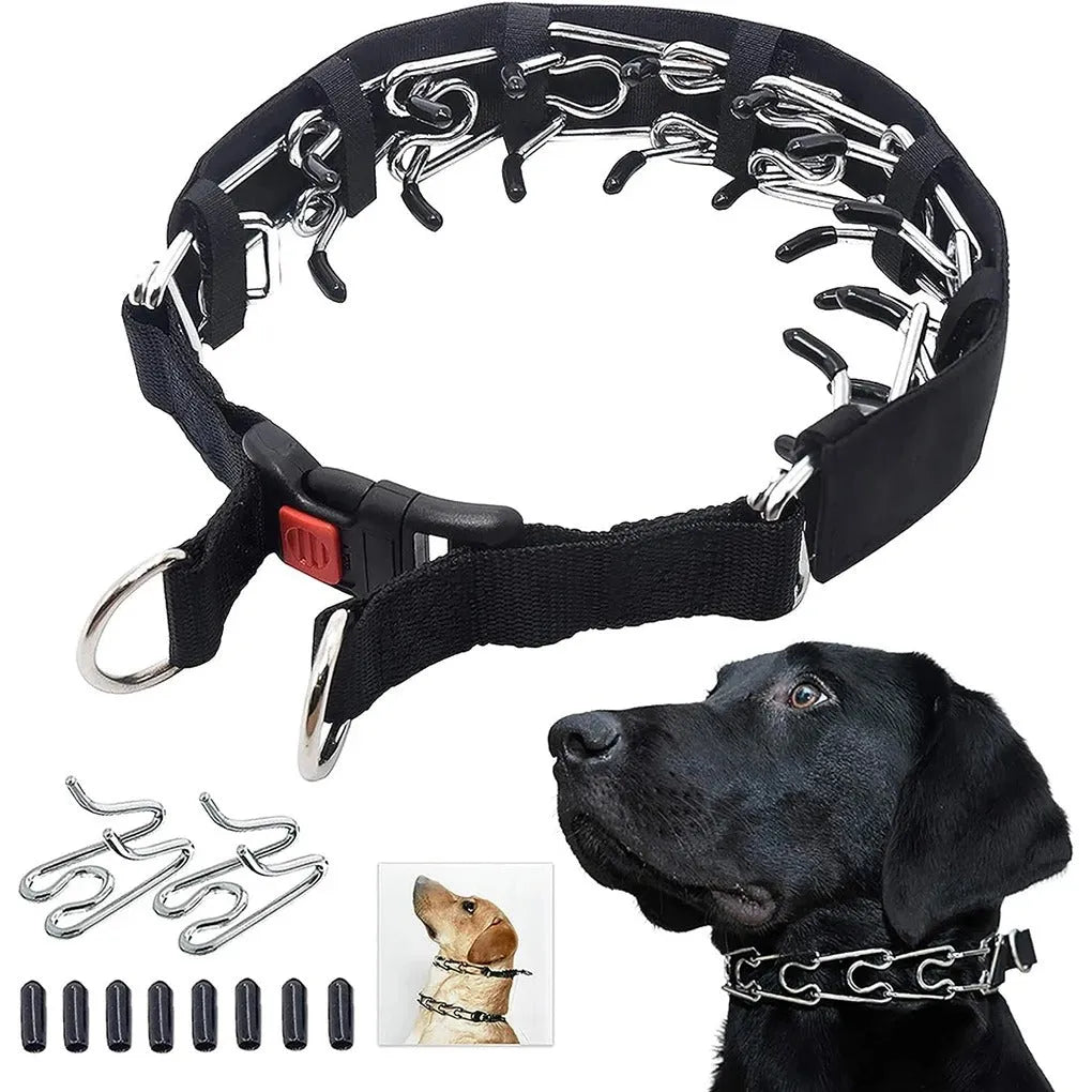 Dog Training Collar LeadEase No-Pull Adjustable Stainless Steel Chain