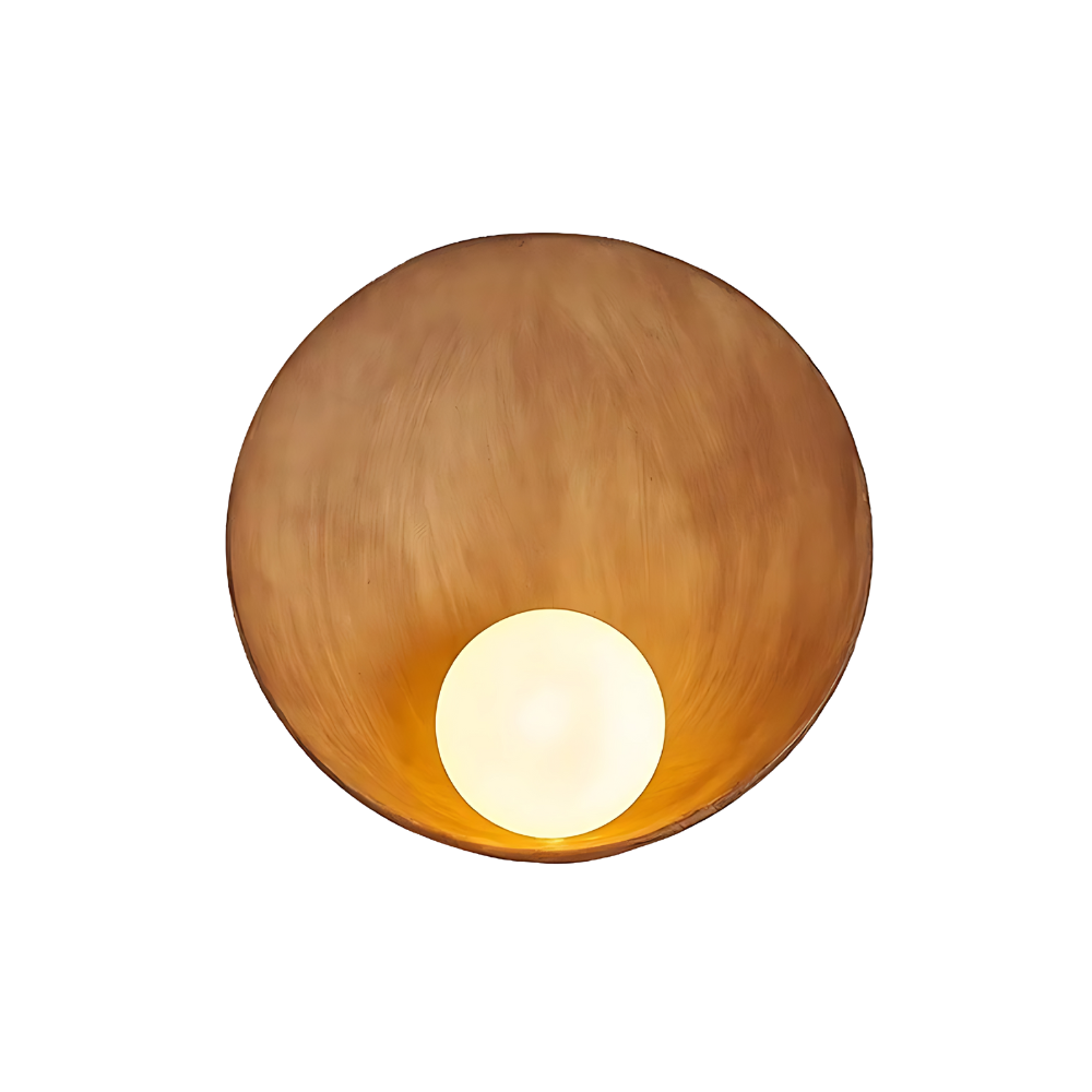 Moderne Japandi Hars Kom Wandlamp G9 1-Licht
