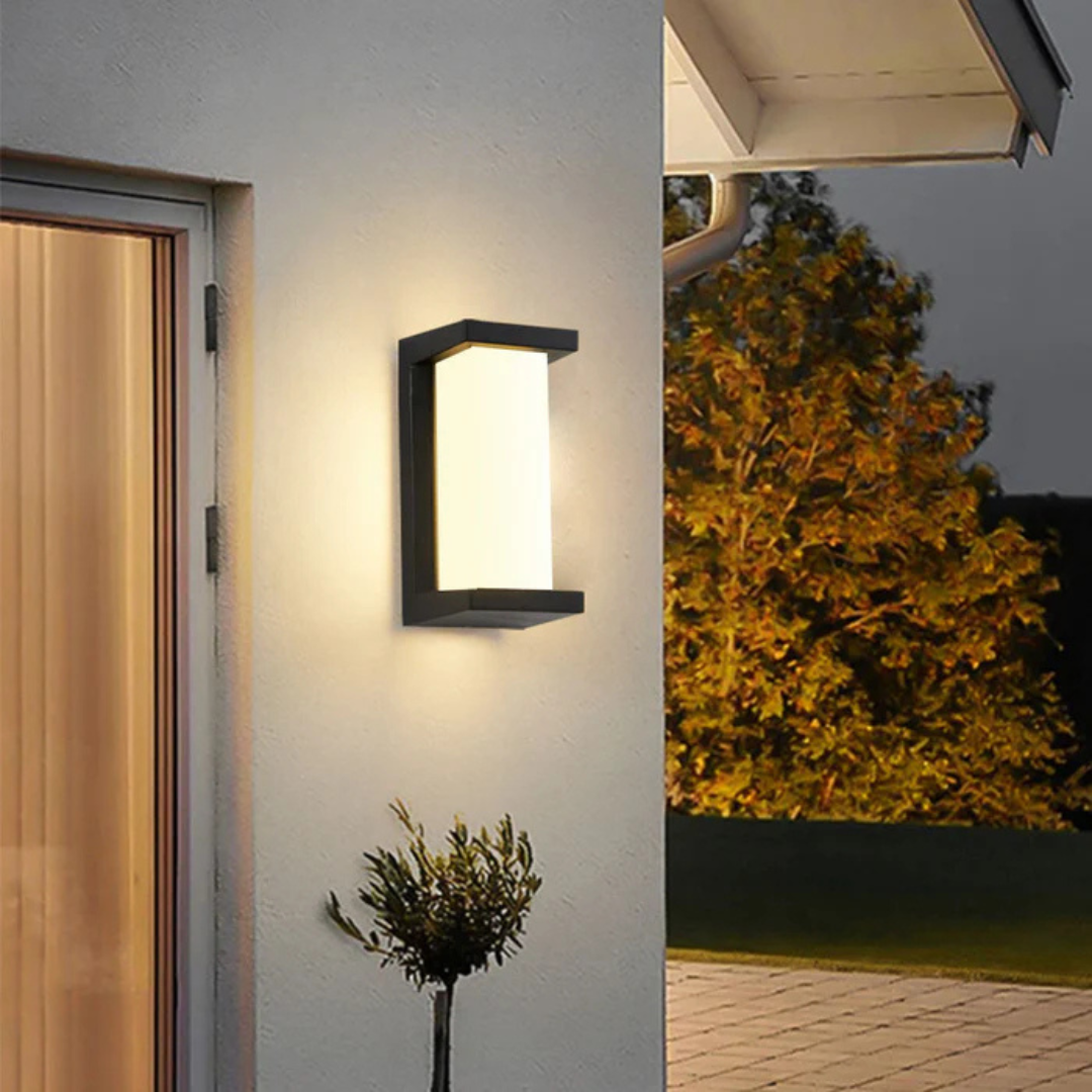 Lámpara de pared con sensor de movimiento para exteriores – Luz LED eficiente para exteriores para jardines y entradas