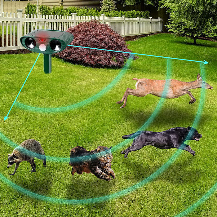 Solar-Powered Ultrasonic Animal Repeller – Motion-Activated Pest Control for Garden, Lawn & Yard