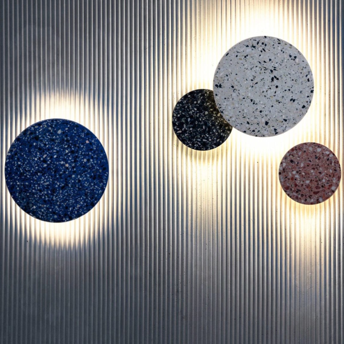 Moderner Terrazzo runder Wandleuchter LED 1-Flammig