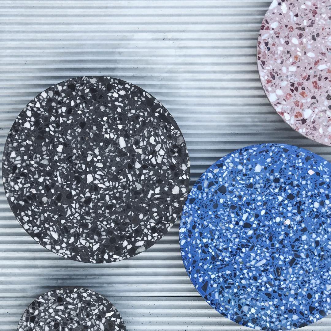 Moderner Terrazzo runder Wandleuchter LED 1-Flammig