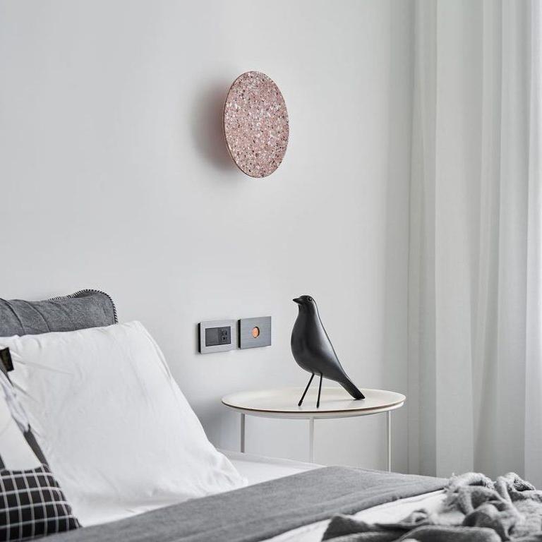 Moderner Terrazzo runder Wandleuchter LED 1-Flammig