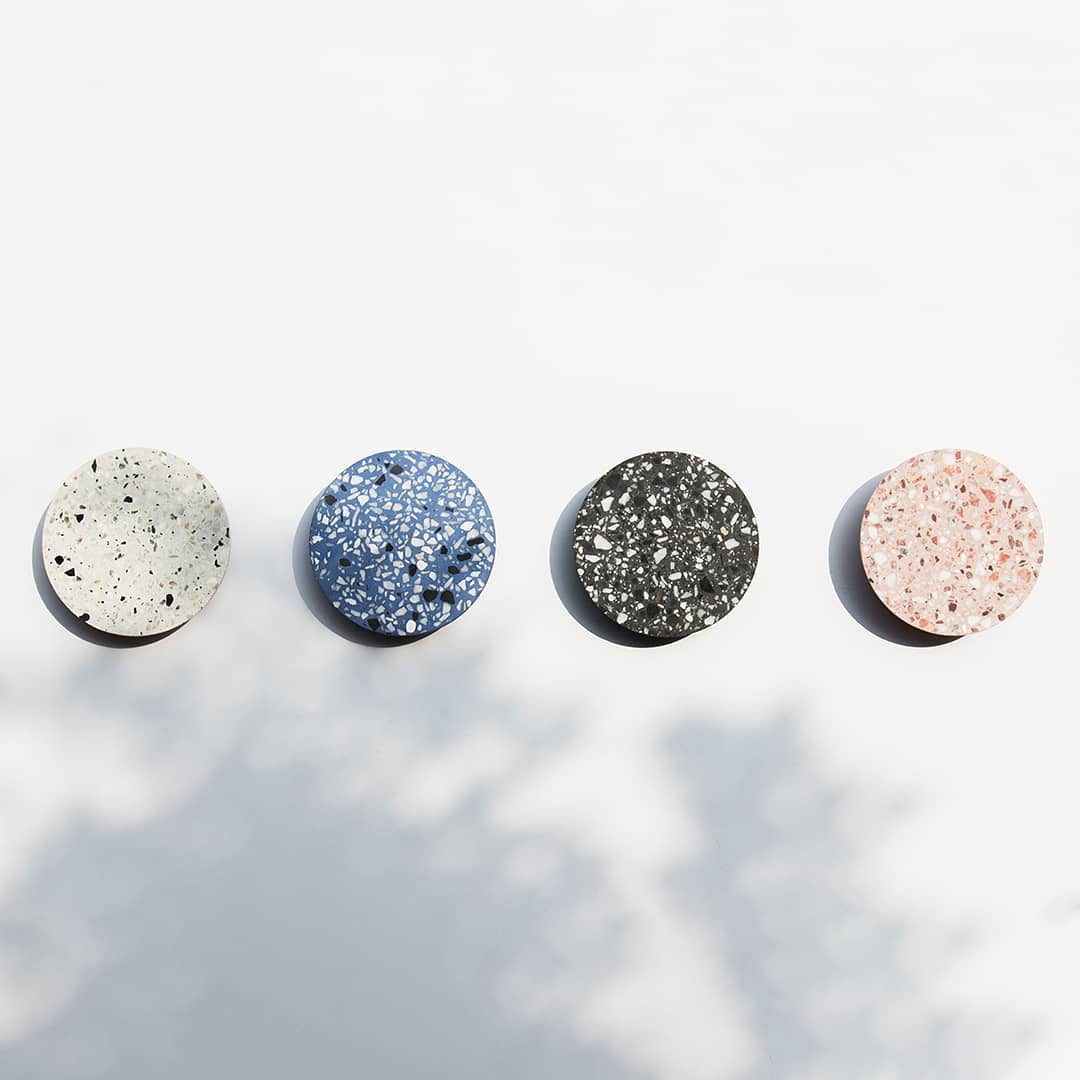 Moderner Terrazzo runder Wandleuchter LED 1-Flammig