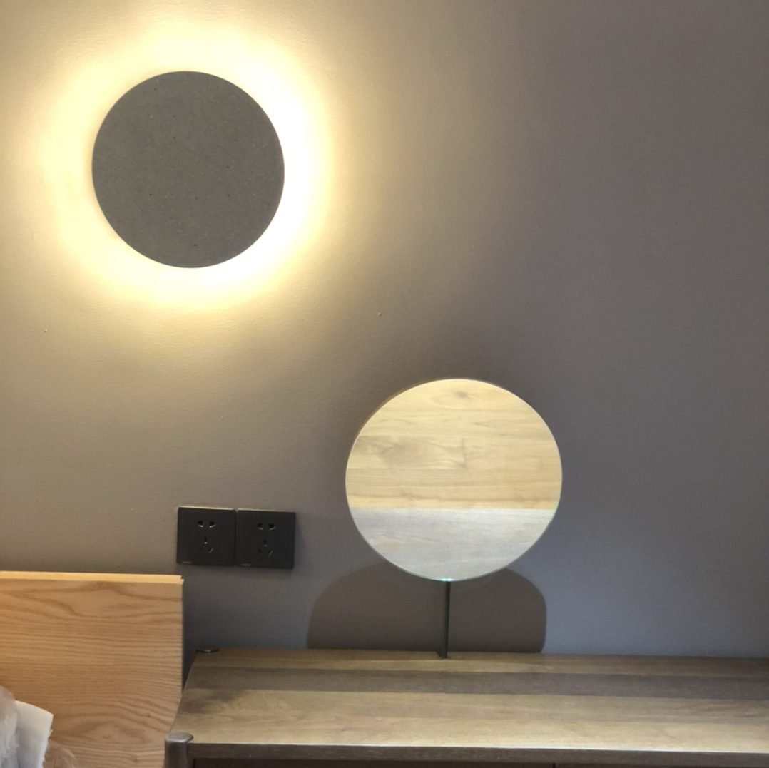 Moderner Terrazzo runder Wandleuchter LED 1-Flammig