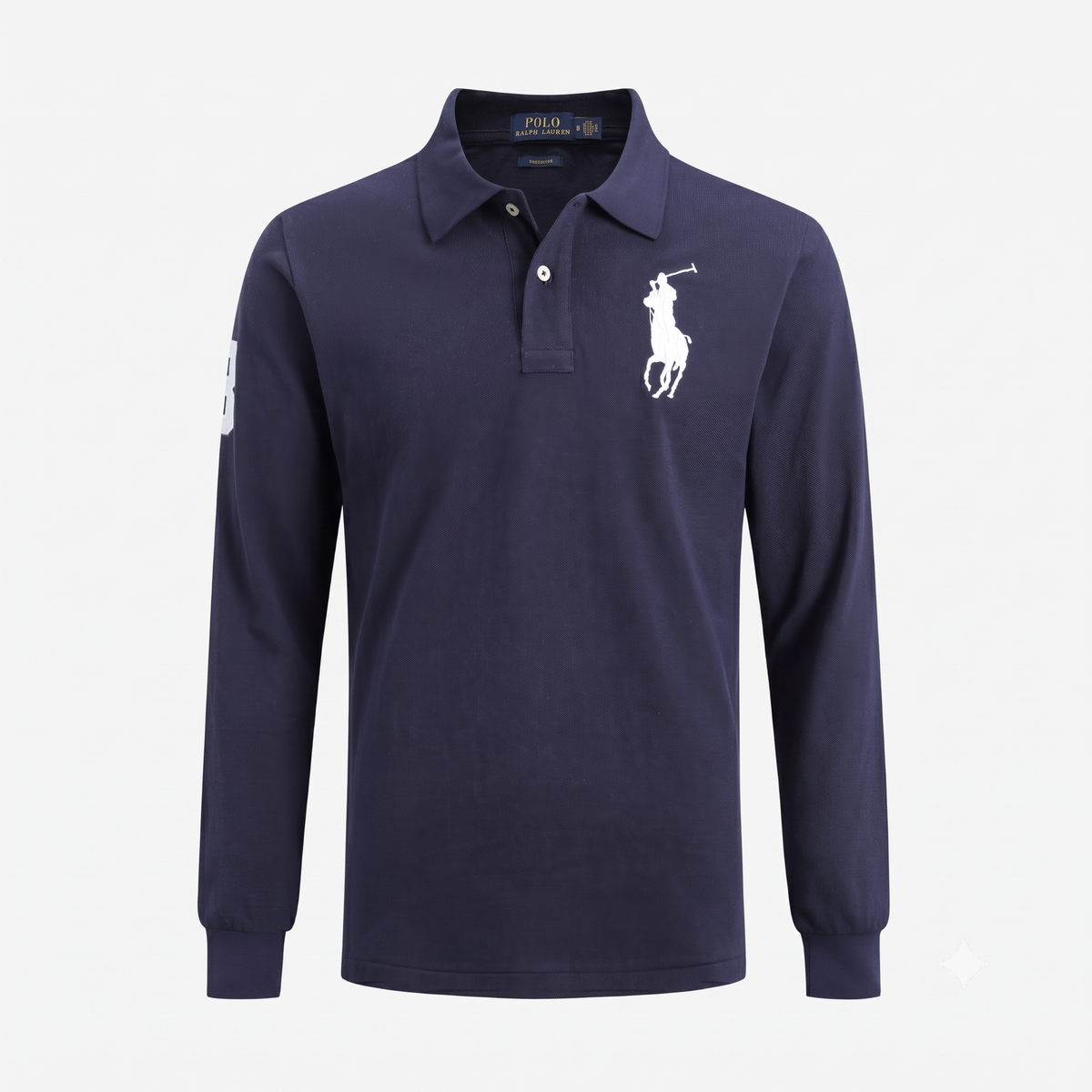 Polo Ralph Lauren Men's Navy Blue Big Pony Long-Sleeve Polo Shirt