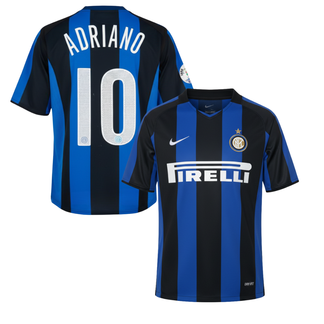 Inter Historisch Thuis Shirt 2004/2005 + Adriano 10