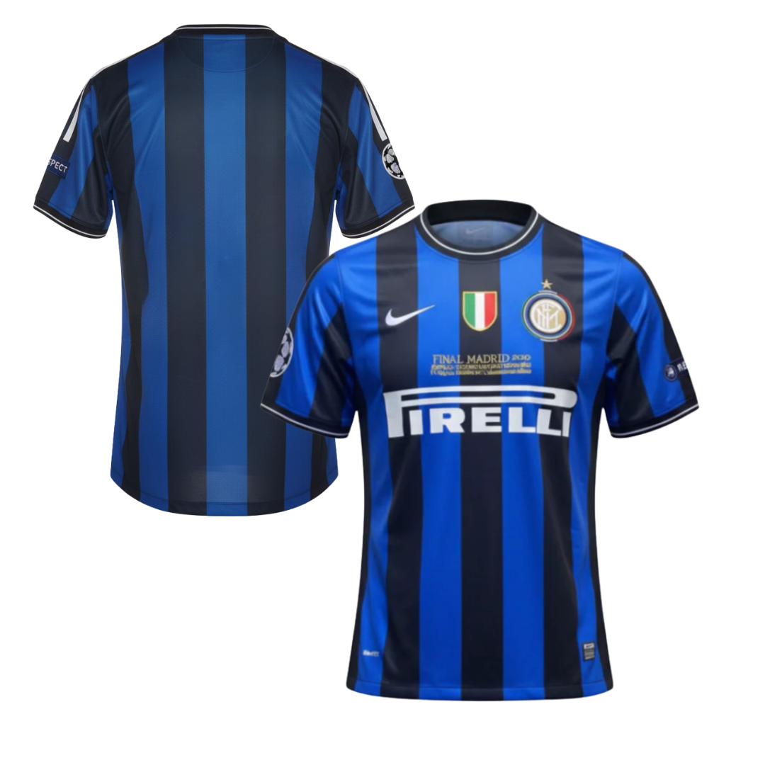 Inter Historisch Treble Shirt 2009/2010 + Alle Patches en Aanpassingen Inbegrepen