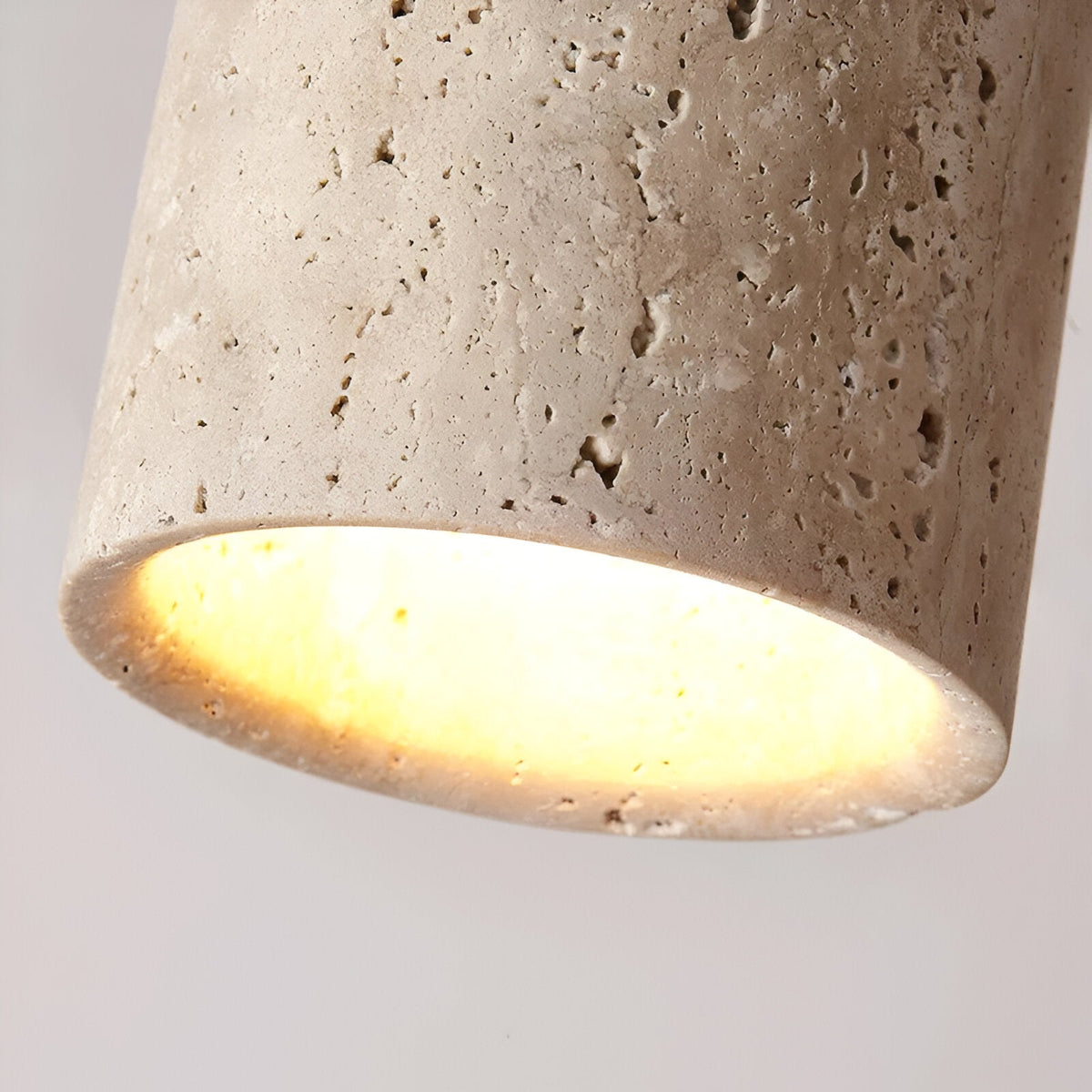 Eleganter Travertin-Zylinder LED-Deckenstrahler 1-flammig