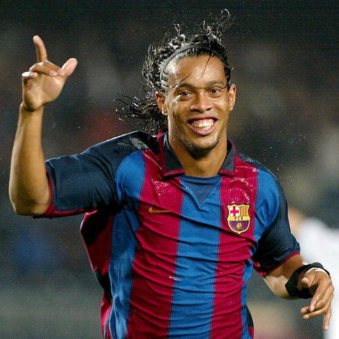 Camiseta de local Ronaldinho Barcelona 2003/04