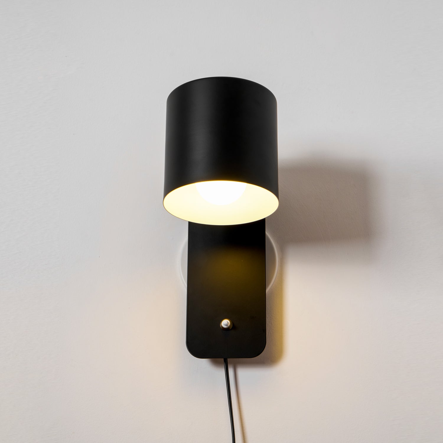 Applique da parete moderna minimalista cilindrica rotante a spina a 1 luce