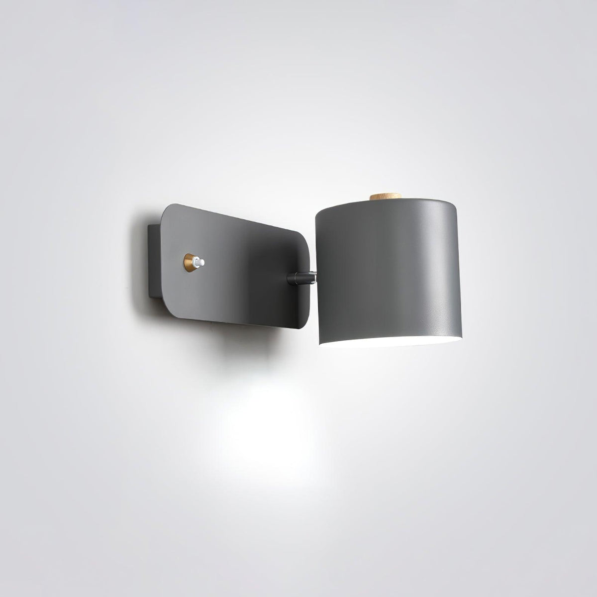 Aplique de pared LED cilíndrico giratorio minimalista moderno 1 luz