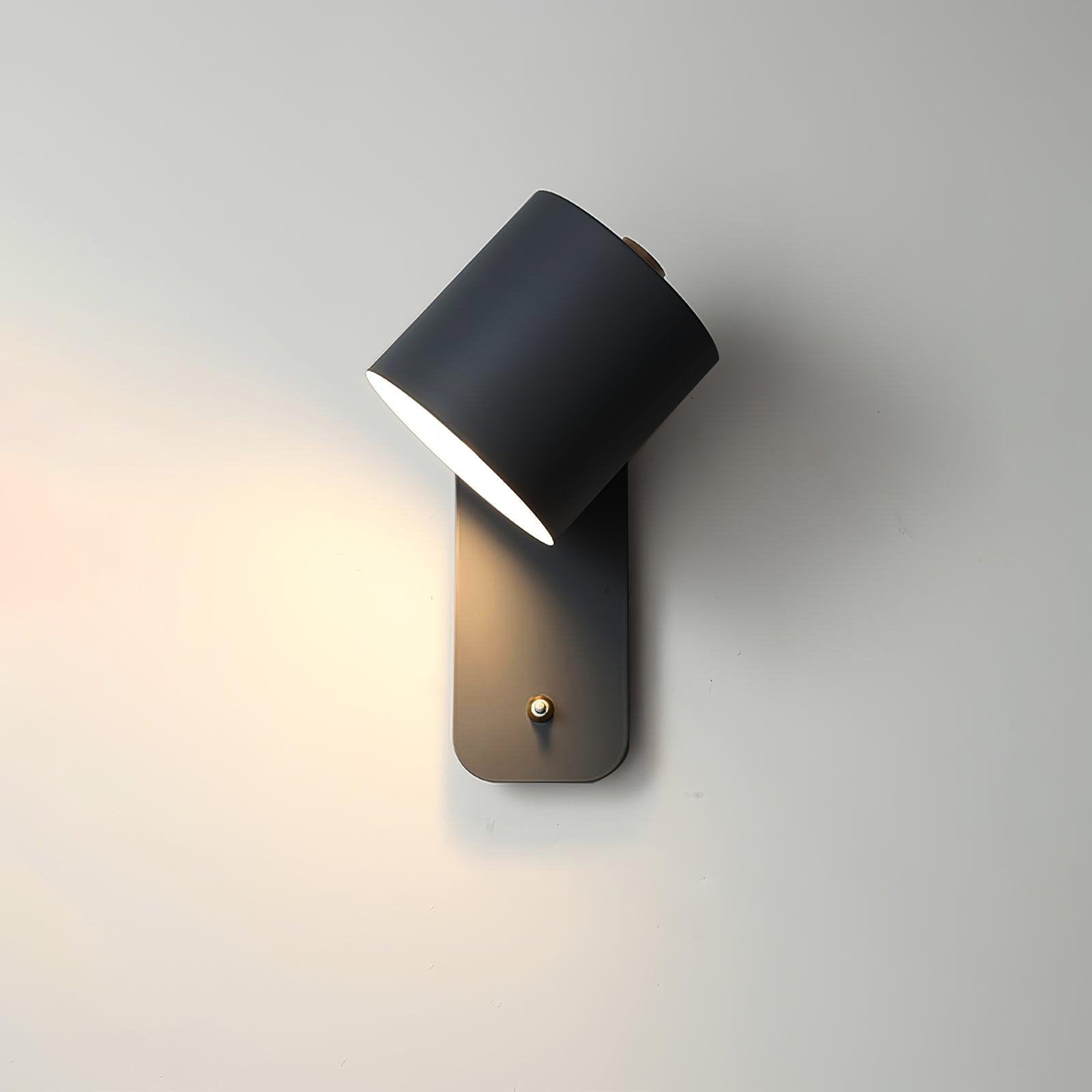 Moderne minimalistische draaibare cilindervormige LED-wandlamp, 1-licht