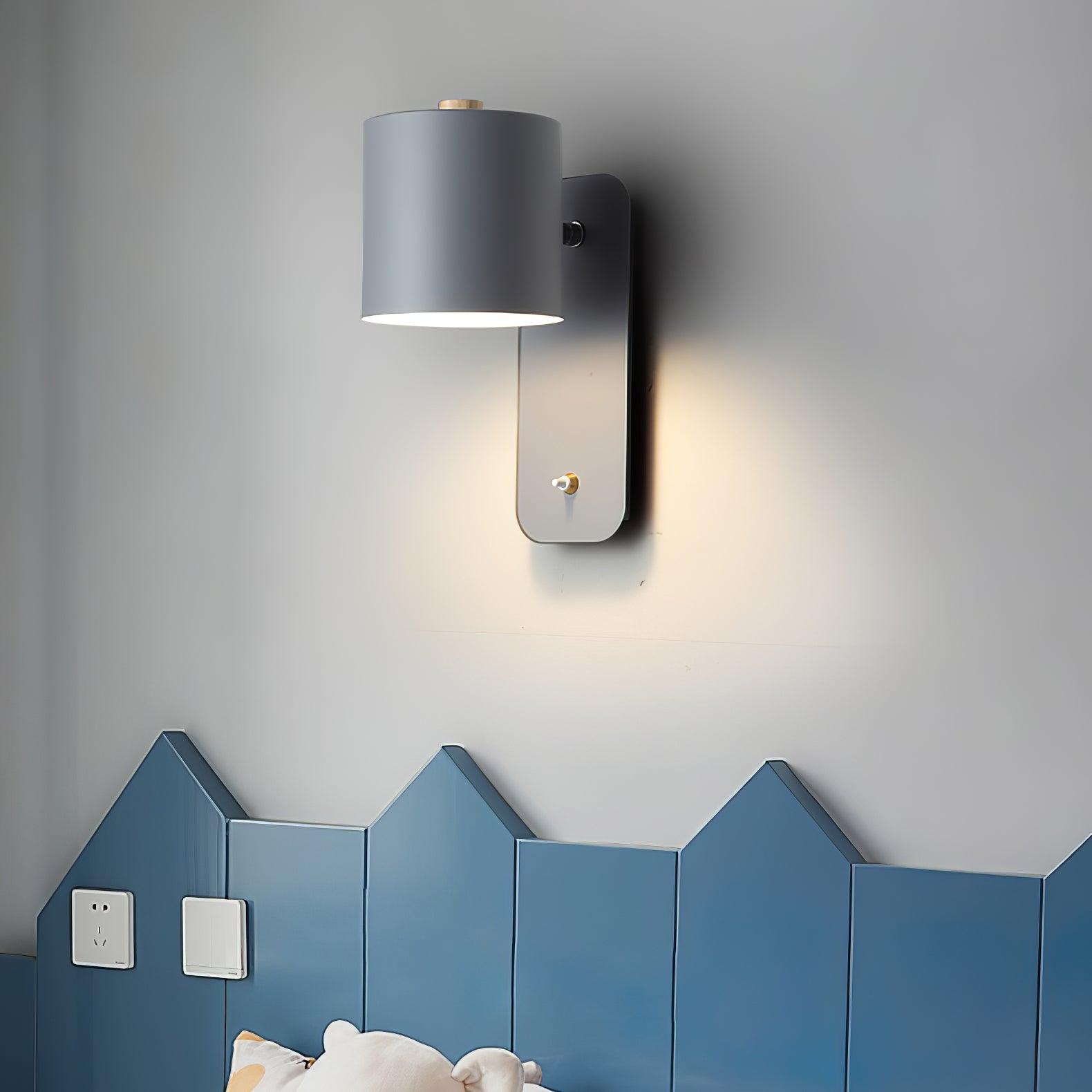 Moderne minimalistische draaibare cilindervormige LED-wandlamp, 1-licht