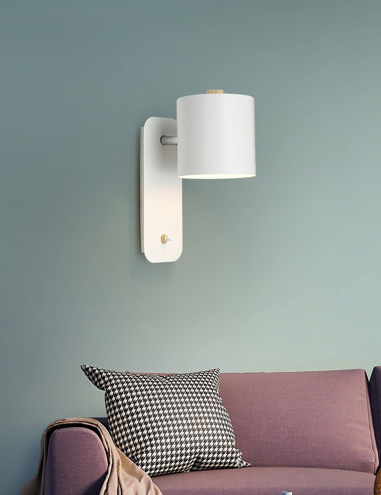 Moderne minimalistische draaibare cilindervormige LED-wandlamp, 1-licht