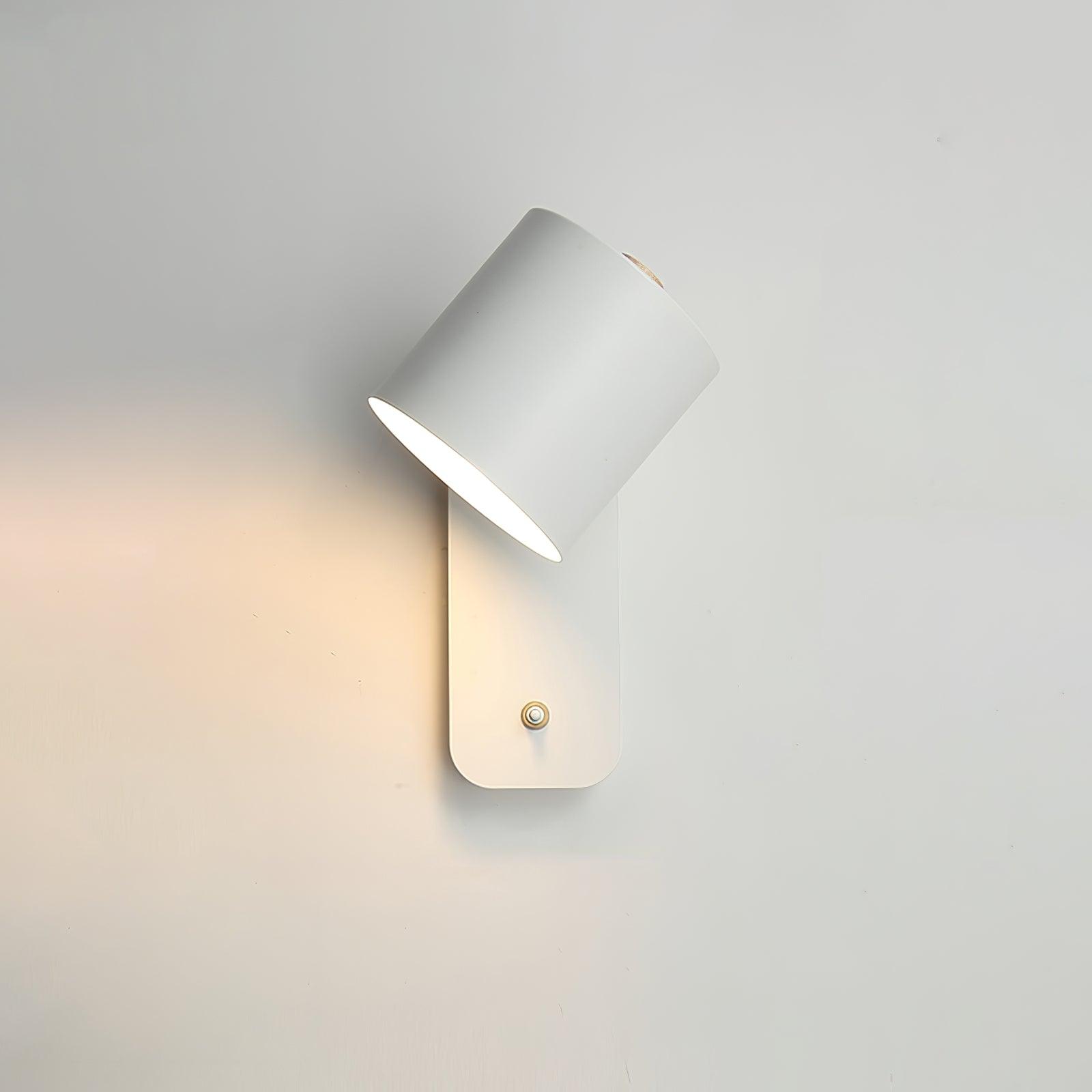 Moderne minimalistische draaibare cilindervormige LED-wandlamp, 1-licht