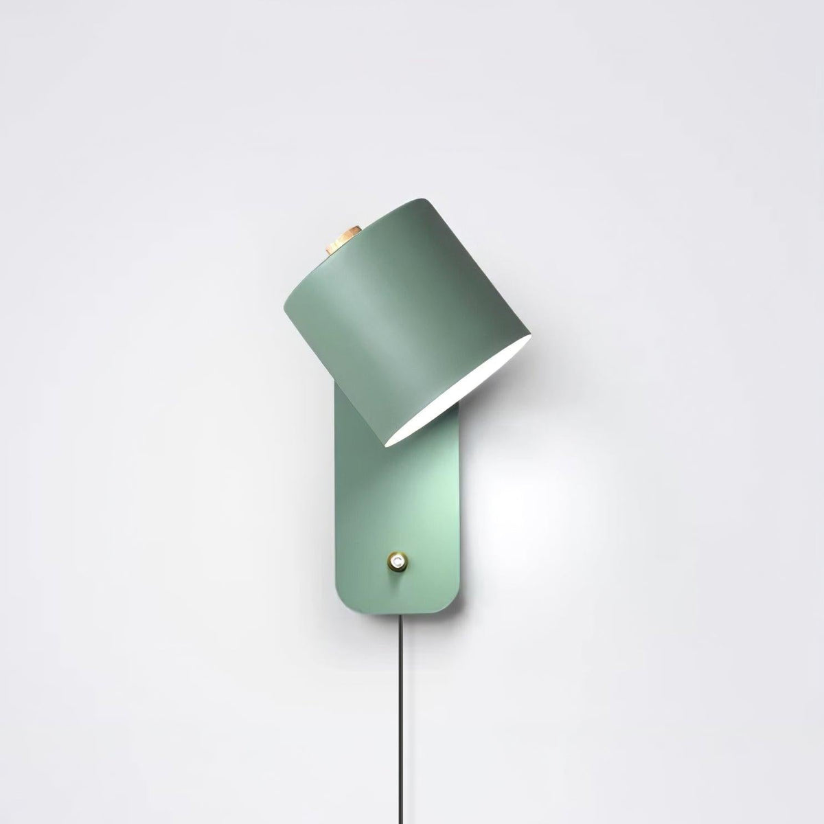 Applique da parete moderna minimalista cilindrica rotante a spina a 1 luce