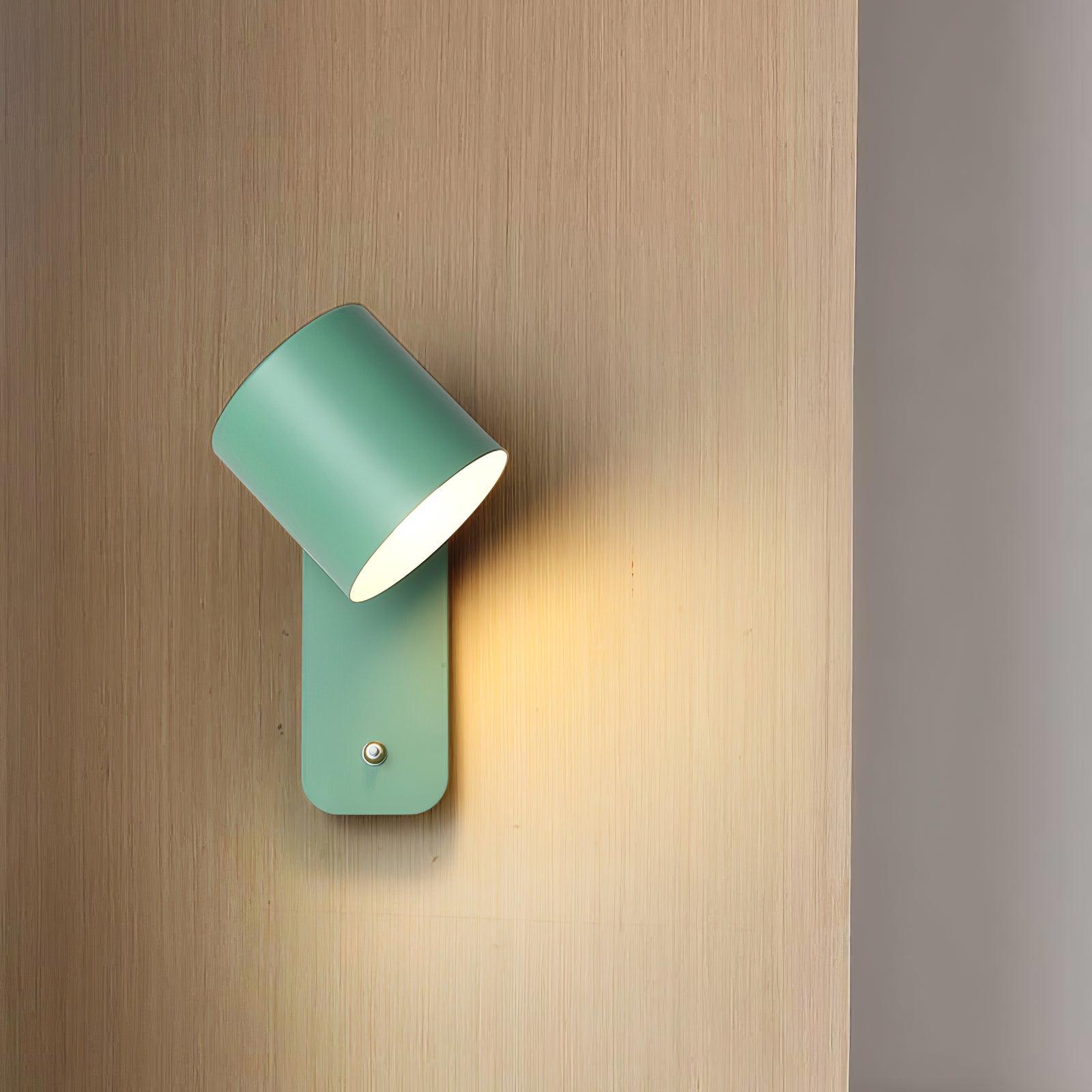 Moderne minimalistische draaibare cilindervormige LED-wandlamp, 1-licht