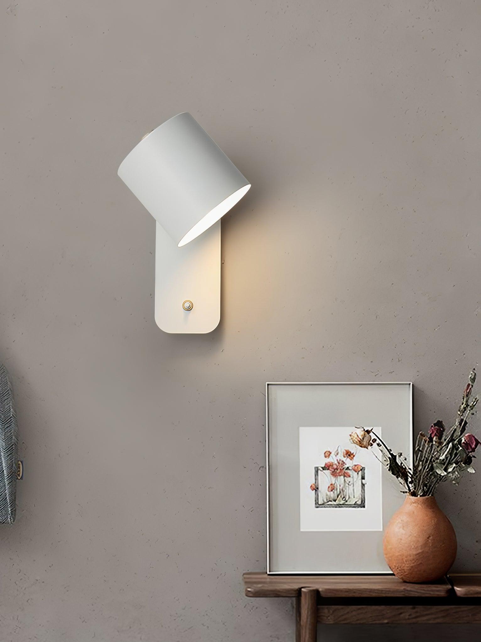 Moderne minimalistische draaibare cilindervormige LED-wandlamp, 1-licht